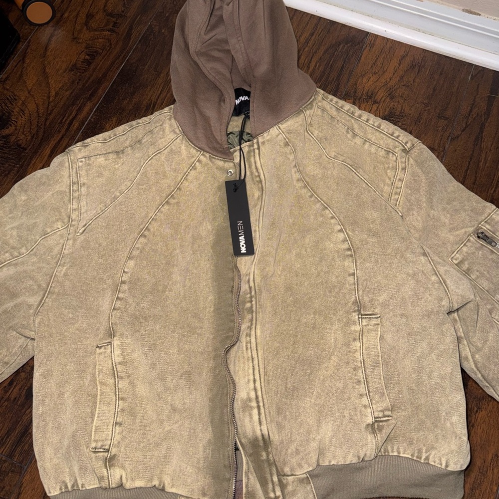 Fashion Nova Tan and Brown Performance Jacket